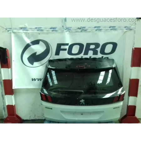 Portón Trasero Completo PEUGEOT 3008 2017 Negro y Blanco | Desguaces Foro