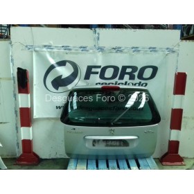 Portón trasero Peugeot 307 SW Fase II. plata (con tercera luz de freno y cerradura)