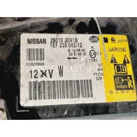 26010JD91B Faro XENÓN  Delantero Derecho Nissan Qashqai+2 F4-6B | Desguaces Foro